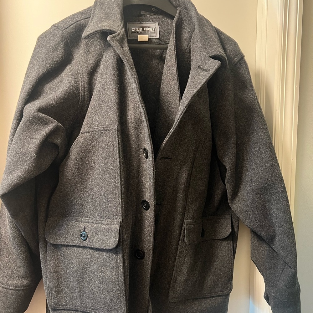 Stormy Kromer 100% Virgin Wool Mackinaw Coat with removable vest